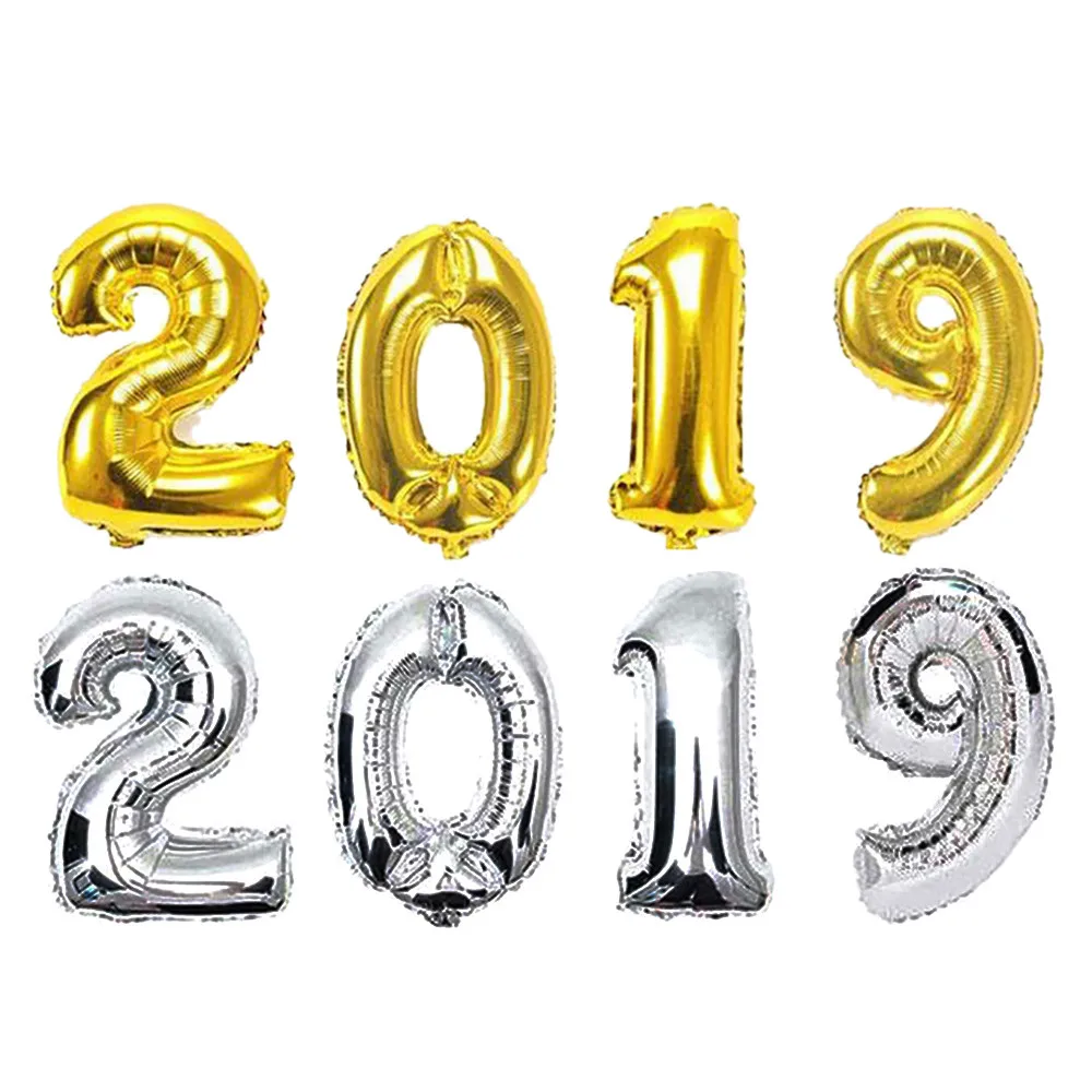 2019 новогодние розовые золотые шары из фольги в виде цифр большие значные фольга