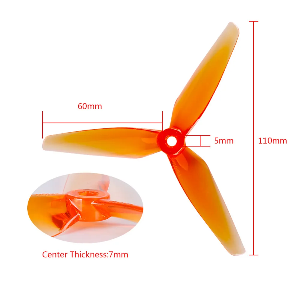 16 шт./8 пар T motor Tmotor T5150 5150 5 1 дюйма 3 Лопасти/tri blade Violent Propeller для FPV Racing Drone