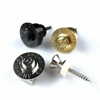 guitar strap lock bass metal button 2 pcs hold tight easy remove screw fix for all acoustic electric bass guitar strap