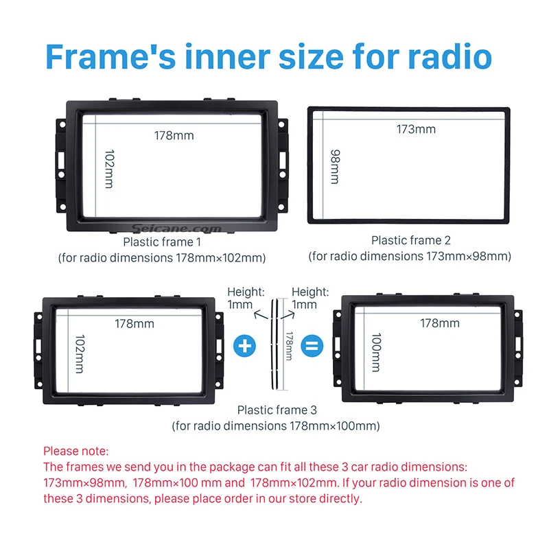 Автомагнитола Seicane 2Din с компасом DVD GPS в комплекте креплением на приборную панель