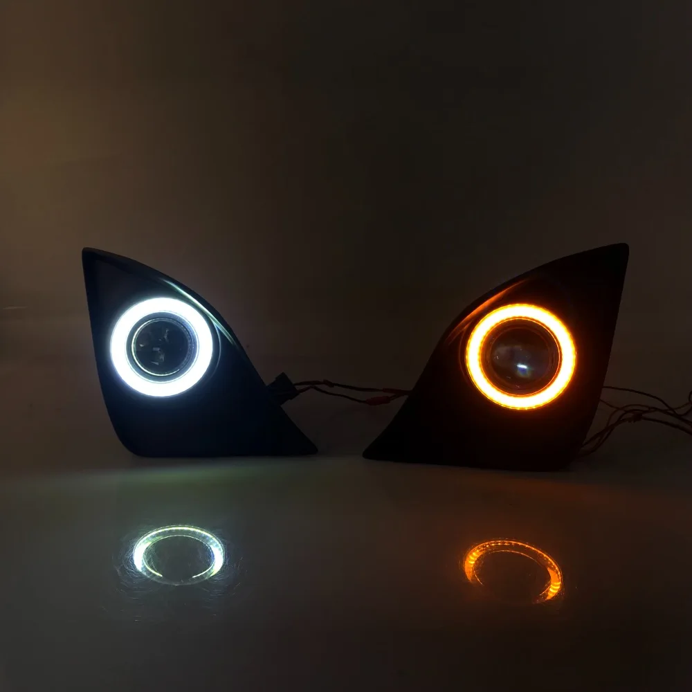 RQXR противотуманная фара вождение свет в сборе для Lexus IS250 cob angel eye светодиодные дневные ходовые огни сигнал поворота
