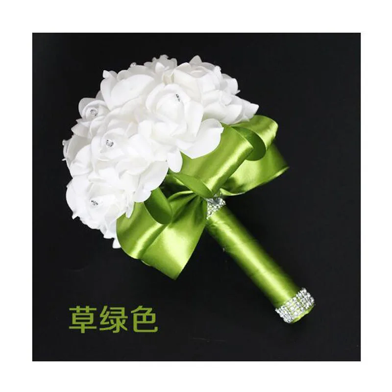 

rose 1 pcs Bridal bouquet Wedding foam simulation bouquet. The festival is decorated with flowers.