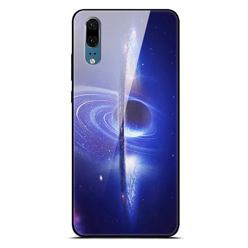 Для huawei P30 P20 Pro Lite чехол из закаленного стекла для телефона черный силиконовый чехол-Бампер для huawei P20 Lite P 30 Lite P20 Pro - Цвет: 23