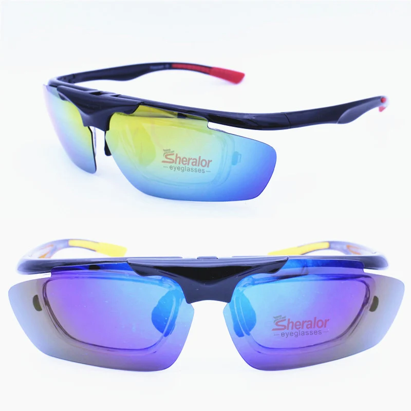 Высококачественные спортивные солнцезащитные очки с защитой UV400 изогнутые