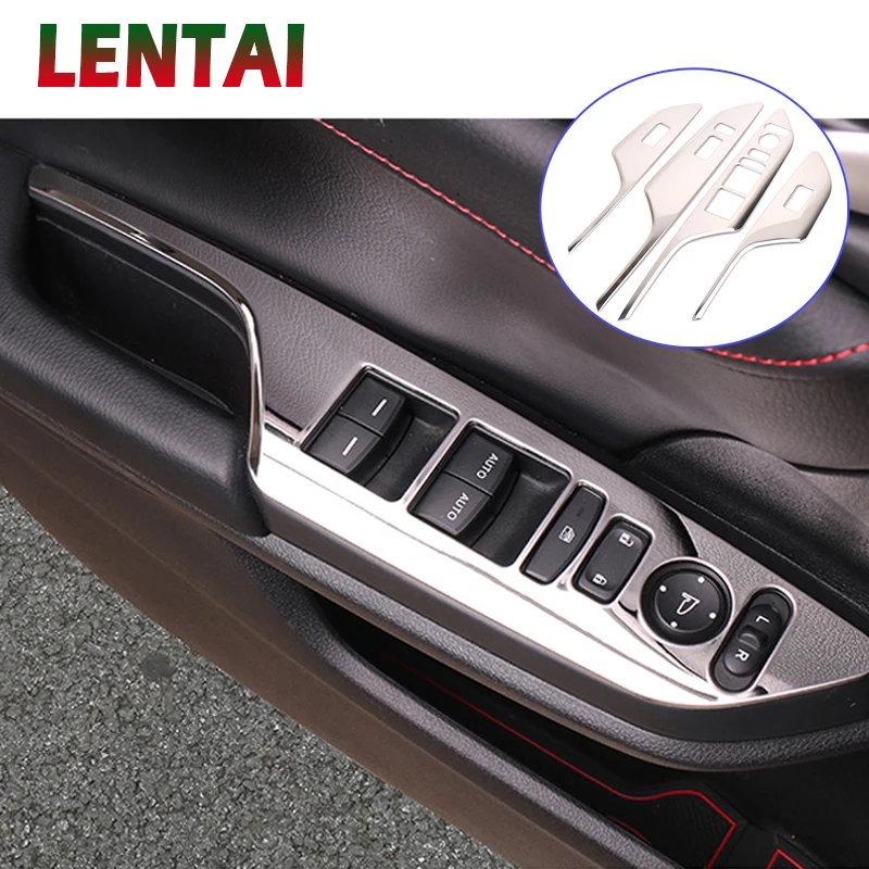 LENTAI 4 шт. Авто Стайлинг нержавеющая сталь стеклоподъемник боты Панель рамки