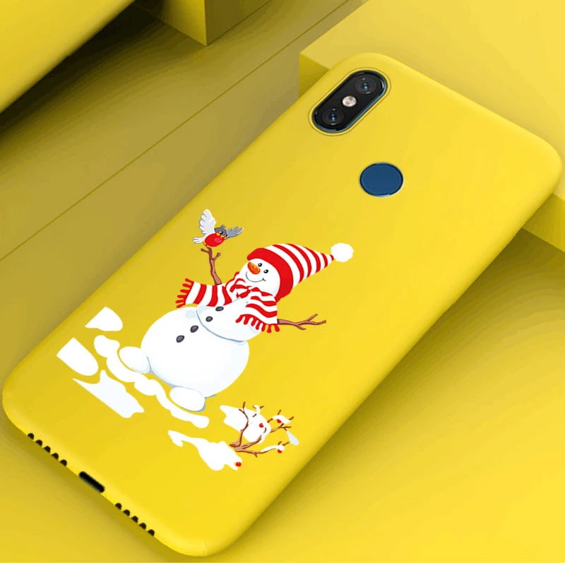 EiiMoo Silicone Phone Case For Xiaomi Mi 8 SE Mi8 Lite Soft Christmas Pattern Cover 6 A2 6X Pocophone F1 | Мобильные телефоны и