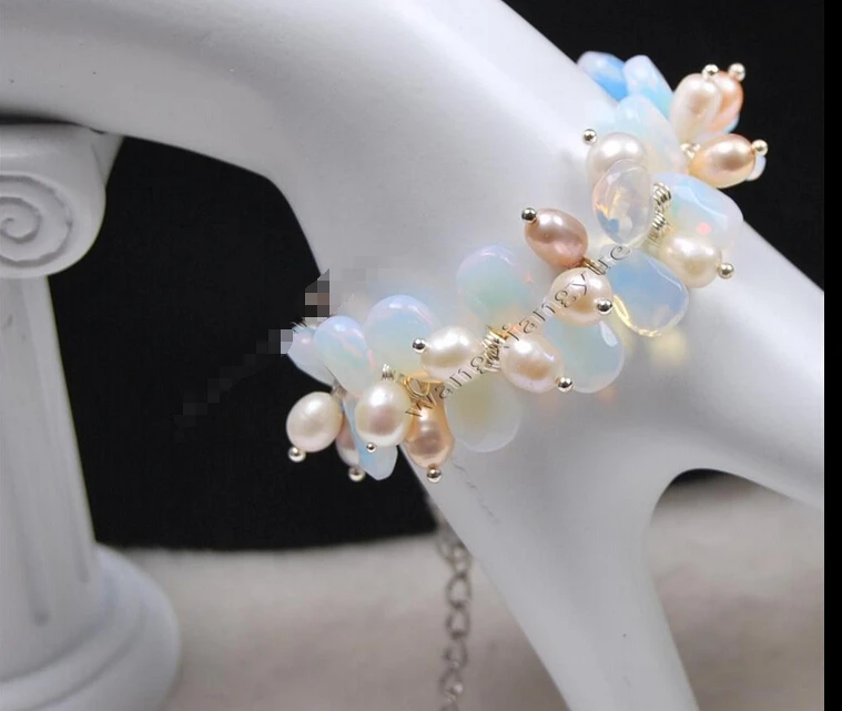 Бесплатная доставка&gt Очаровательная форма риса жемчуг/граненый лунный камень