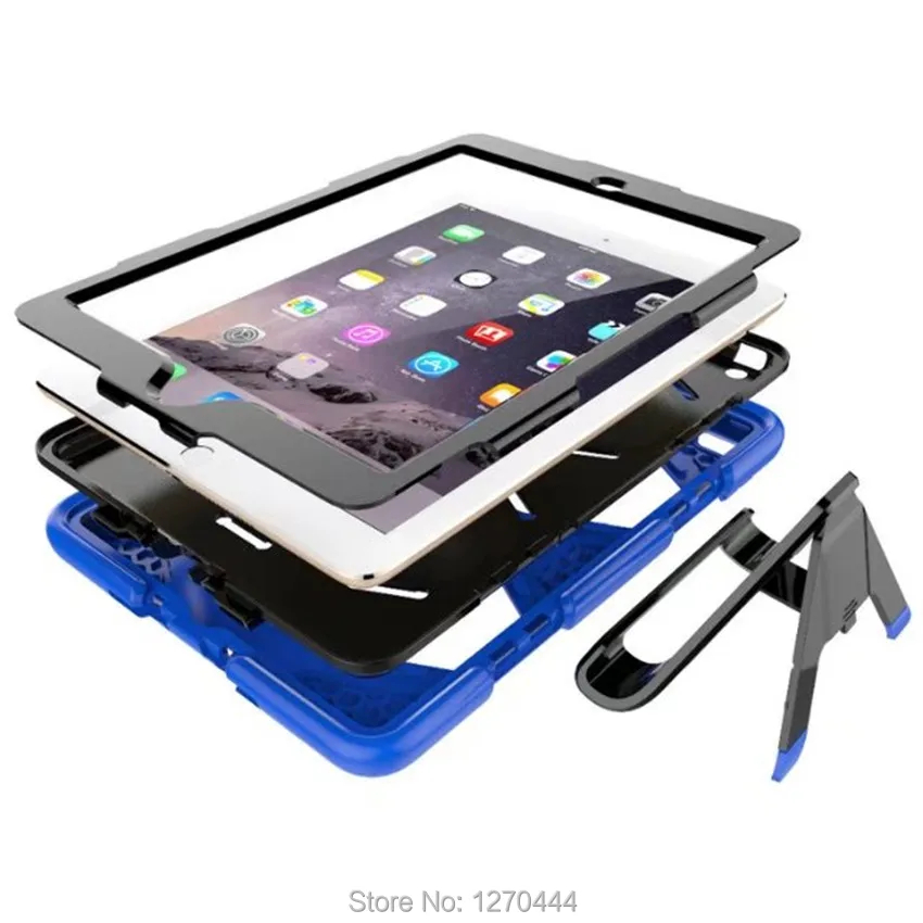 Чехол для iPad 9 7 2017/2018 Силикон + PC Гибридный Прочный противоударный