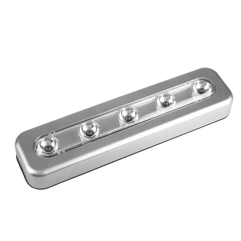 

SOLLED 5 LED Light Bar Battery Operated Cabinet Closet Light Kitchen Corridor Strip Wall Touch Lamp