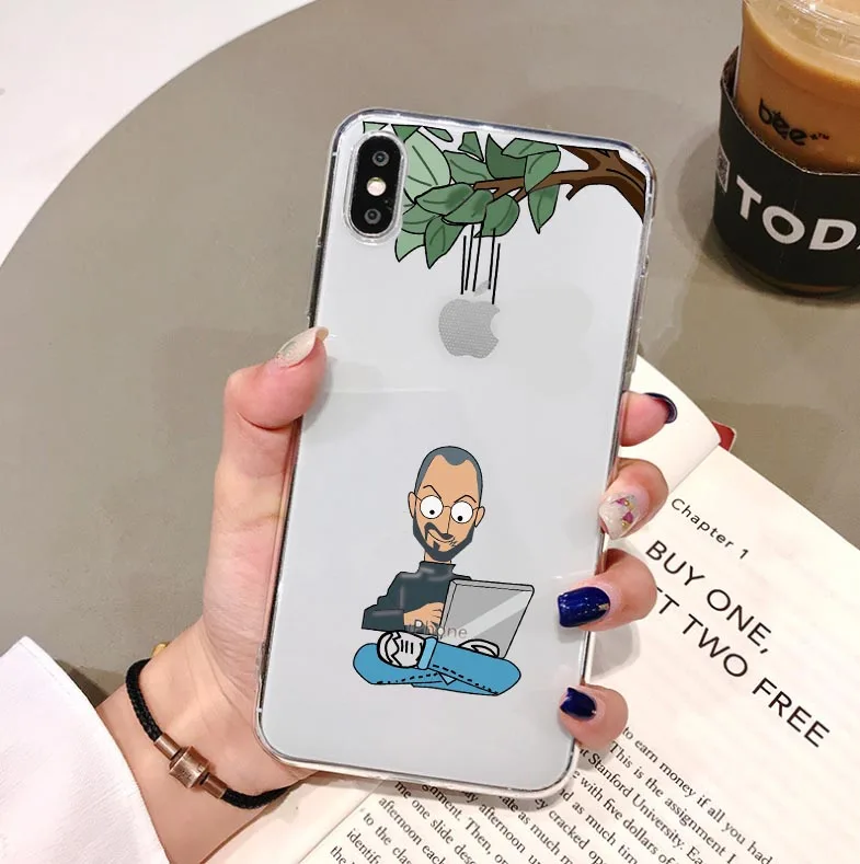TPU Забавный мультяшный чехол для телефона для iPhone X XS Max XR милый кот Том Обложка для iPhone 8, 7, 6, 6S Plus, мягкий силиконовый прозрачный чехол - Цвет: TPU