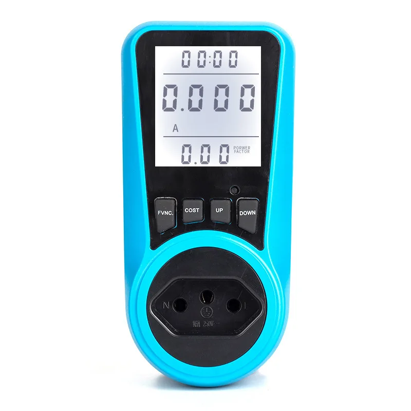 

Brazilian Backlight Power Metering Socket Electric Power Monitor Intelligent Billing Socket Electric Meter