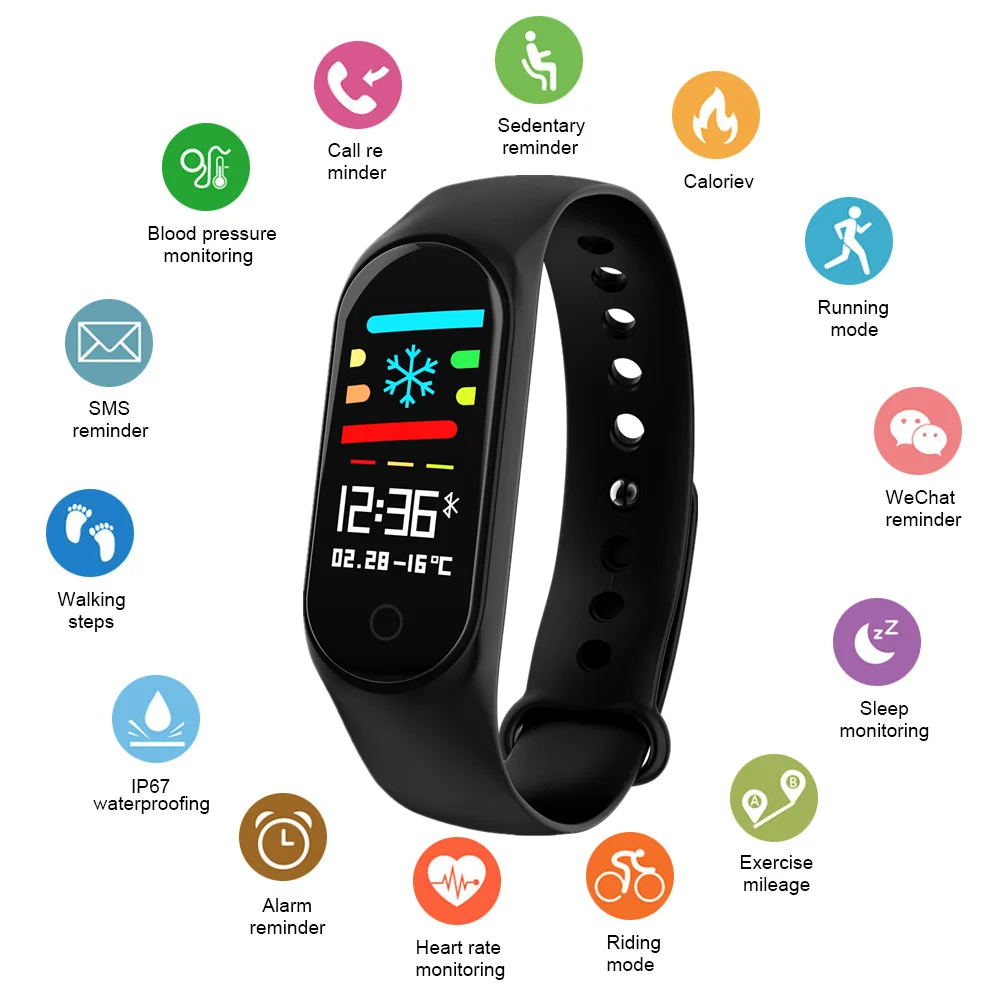 M3S фитнес браслет монитор артериального давления пульса смарт Браслет трекер