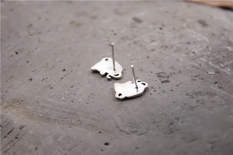 GLSEEVO 925 Sterling Silver Cute Cat Stud Earrings For Woman Girls Daughter Jewelry Boucle D'Oreille Fantaisie GE0115 | Украшения и