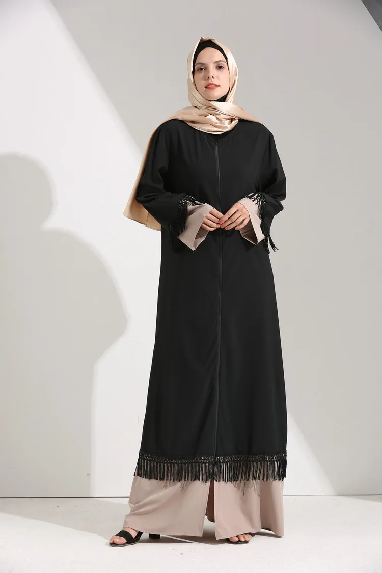Кисточка для женщин мусульманок Абая джилбаб кафтан на молнии|women abaya|muslim women