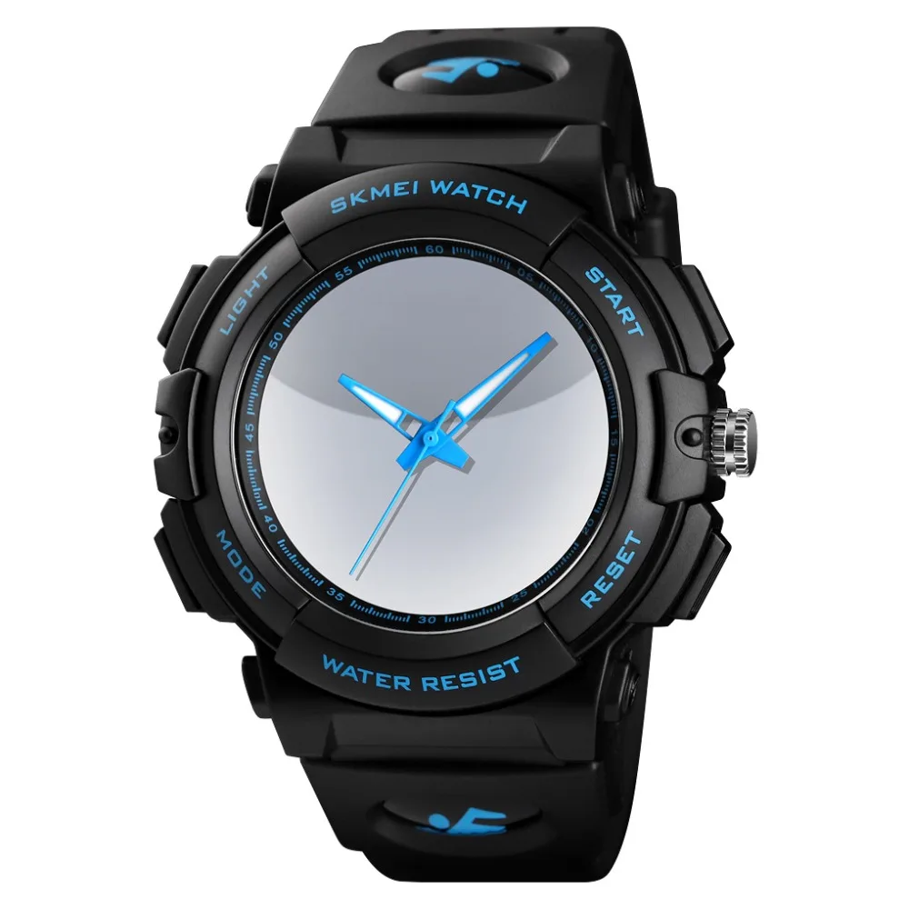 

SKMEI Men Quartz Watch Waterproof Sport Wristwatch Luxury Back Light Blue LED Watch Fashion Men's Watches Reloj Hombre