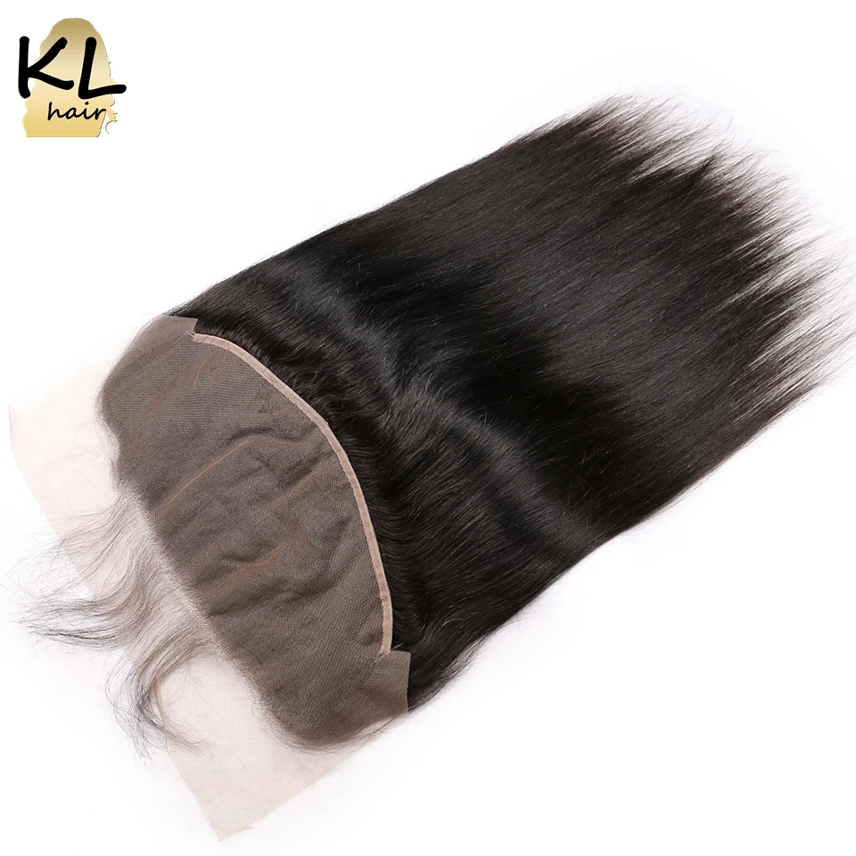 KL Hair предварительно выщипанные прямые 13x6 уха до кружева лобовое закрытие с