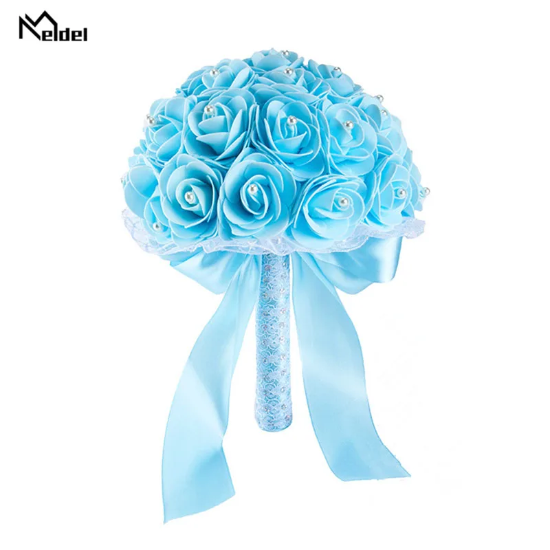 Свадебный букет Meldel свадебная подружка невесты цветок искусственная Роза