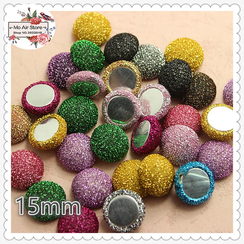 50 шт. разноцветные блестящие пуговицы 15 мм|round buttons|scrapbooking diycover round |