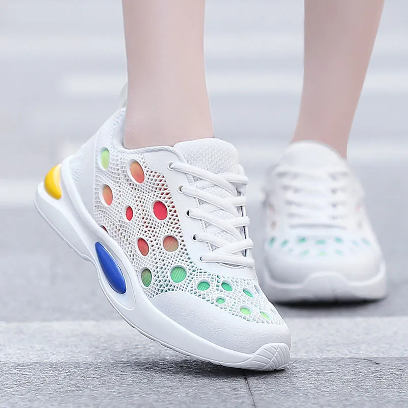MIUBU/2020 весенние женские кроссовки из дышащей сетки Женская повседневная обувь