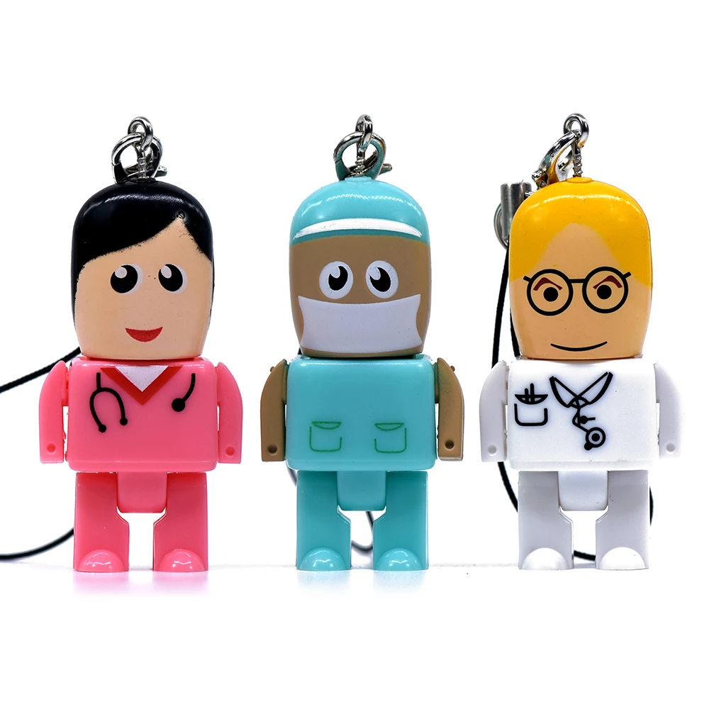 

USB флеш-накопитель в виде доктора USB флешка 4 ГБ 8 ГБ 16 ГБ 32 ГБ 64 Гб карта памяти медсестры Флешка мини-флешка