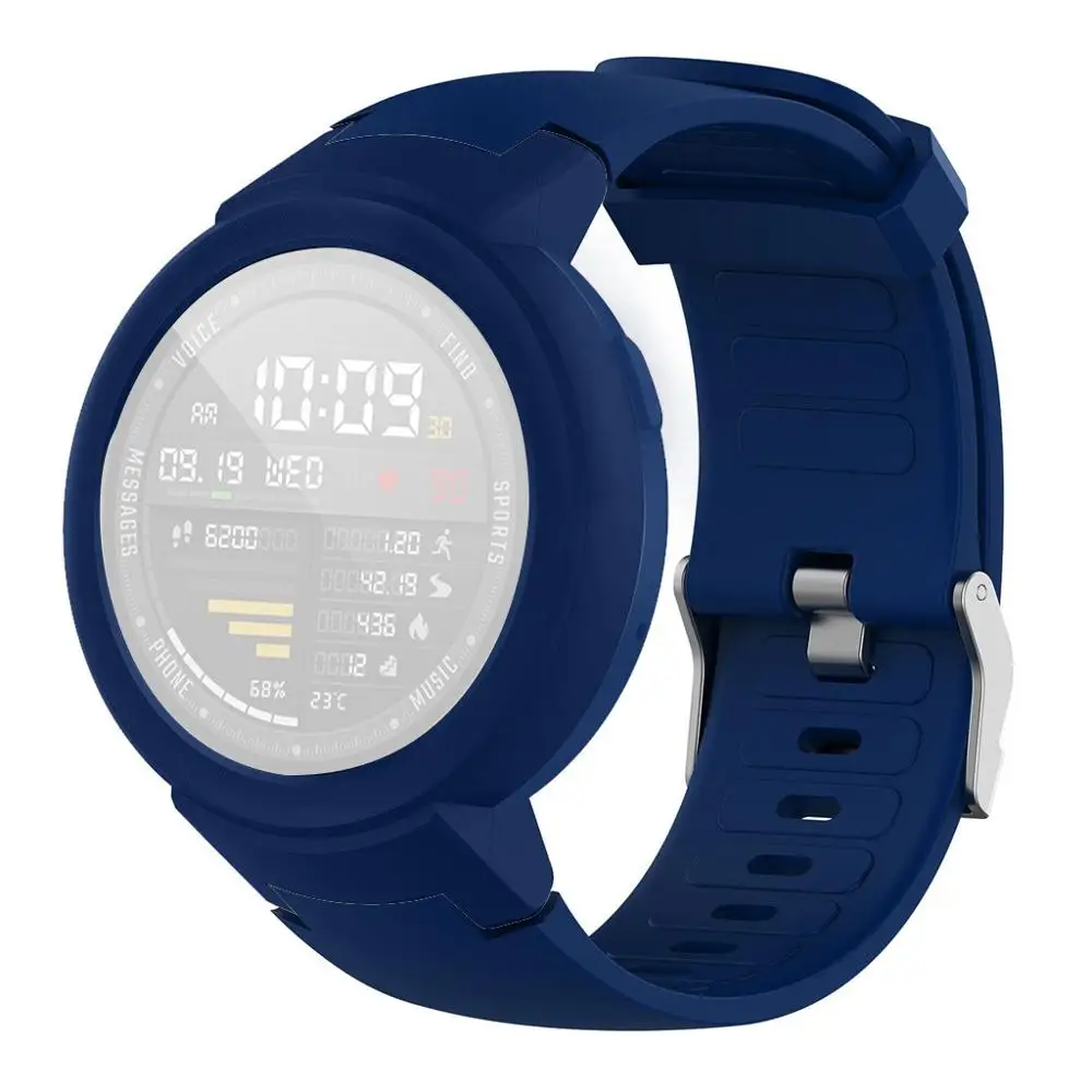 Силиконовый ремешок 2 в 1 для часов Amazfit Verge браслет на запястье + корпус чехол Xiaomi