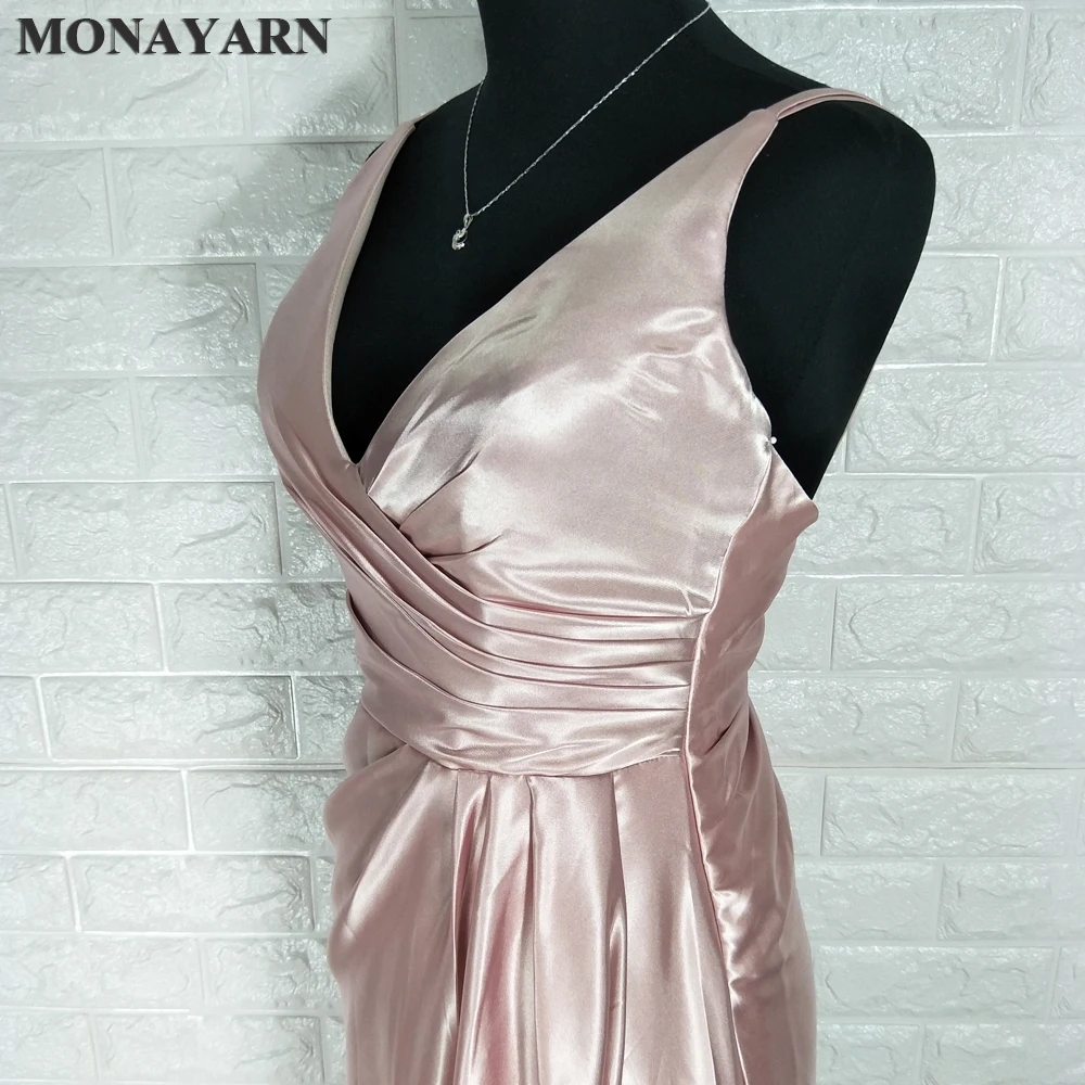 Женское шифоновое вечернее платье с V-образным вырезом