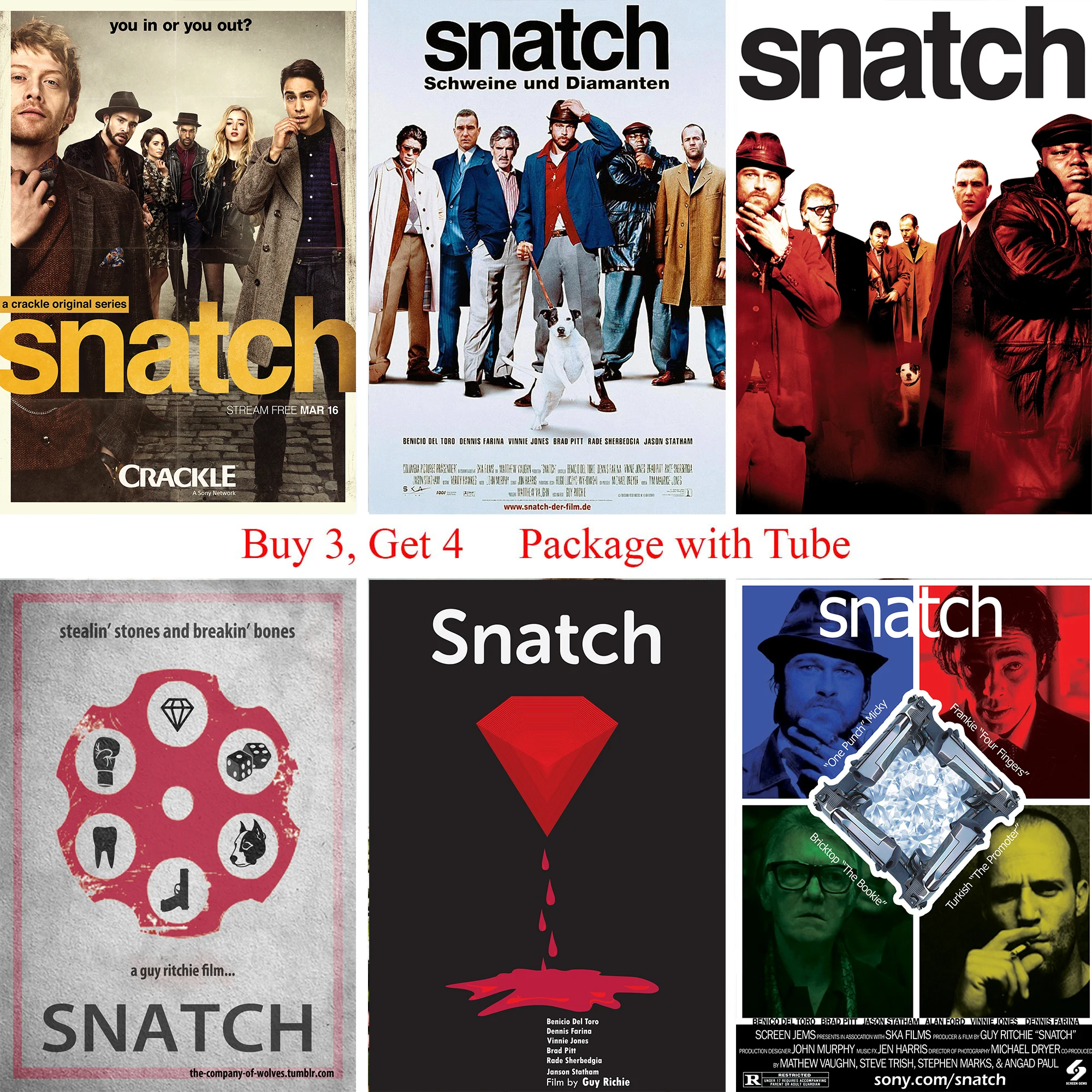 Постеры The Snatch фотообои с белым покрытием принты H четкое изображение украшение