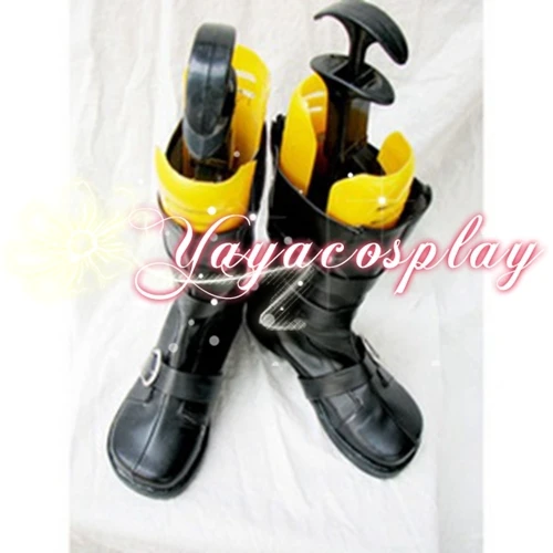 Freeshipping Monochrome Factor Akira Nikaido PU Leather Cosplay Boots shoes #58441 Custom made for Halloween Christmas|shoe rope|boot menshoe zone