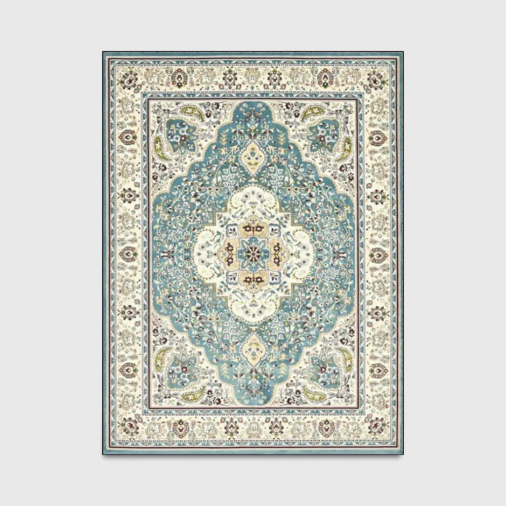 

European palace carpet livingroom bedroom area rugs Nordic Persian retro blue rug large parlor hallway floor mat customized rug