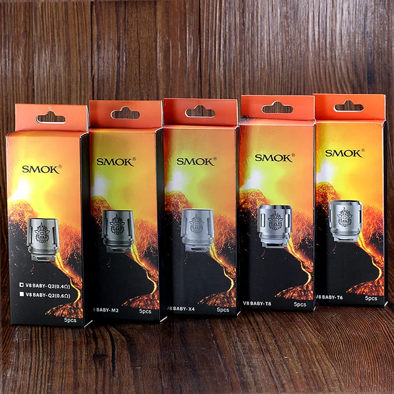 Smok TFV8 Головка Катушки для малышей V8 Baby T8 T6 X4 Q2 ядро Beast Tank|Испарители электронных