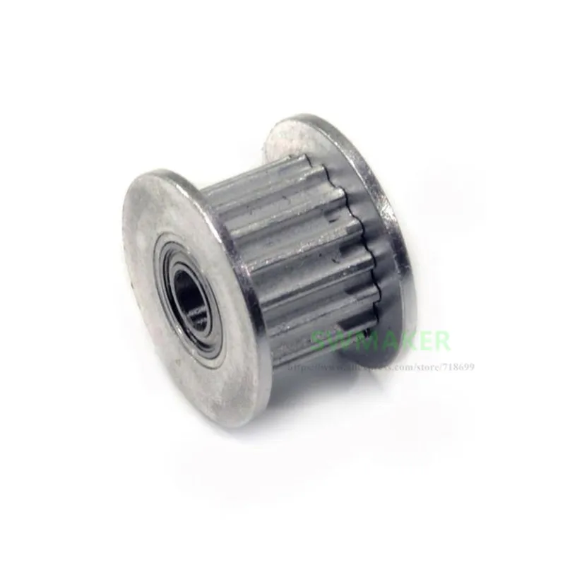

SWMAKER 1pcs 3D printer 2GT 6mm wide belt idler pulley- aluminum , dual ball bearing , 3mm bore ,16 teeth