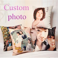 customize decorative cushion print your photo on pillowcase sofa throw pillows 4545cm wedding gift custom photo for cushion