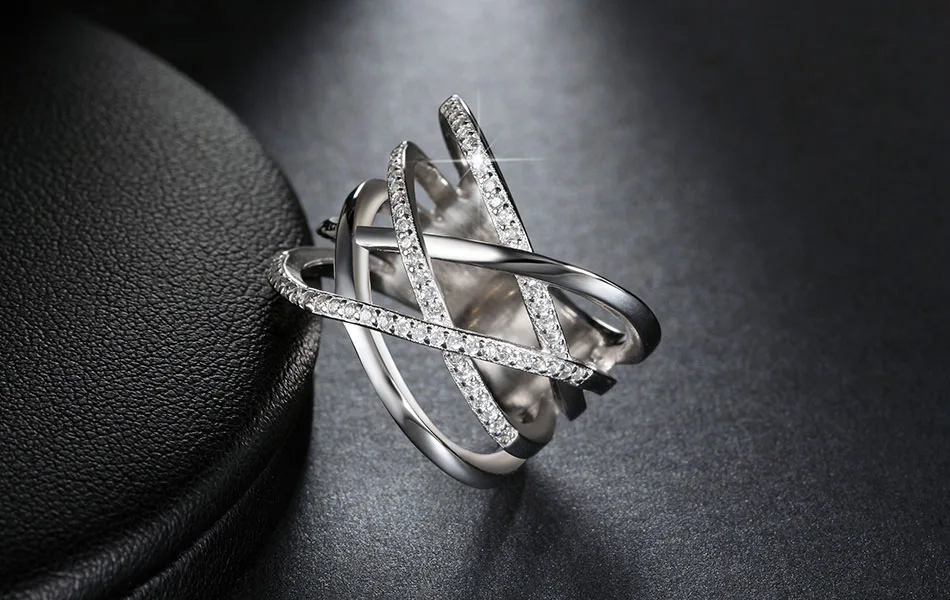 ORSA JEWELS женское Кольцо Стек стиль AAA Блестящий Циркон Серебряный цвет розовое золото цвет золотой цвет женские кольца ювелирные изделия подарок ROR85