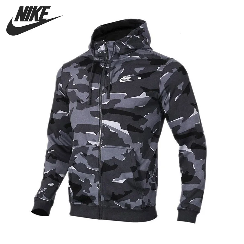 Оригинальный Новое поступление NIKE AS M NSW Клубная камуфляжная Толстовка FZBB мужская