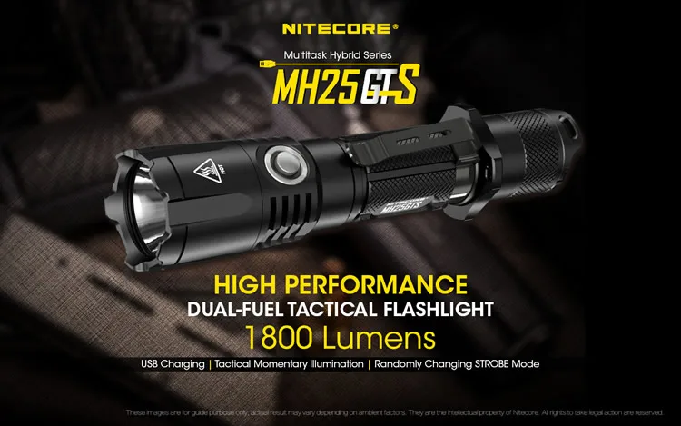 NIitecore MH25GTS светодиодный фонарик CREE XHP35 HD 1800 люмен тактический фонарь 18650 перезаряжаемая батарея для первой помощи
