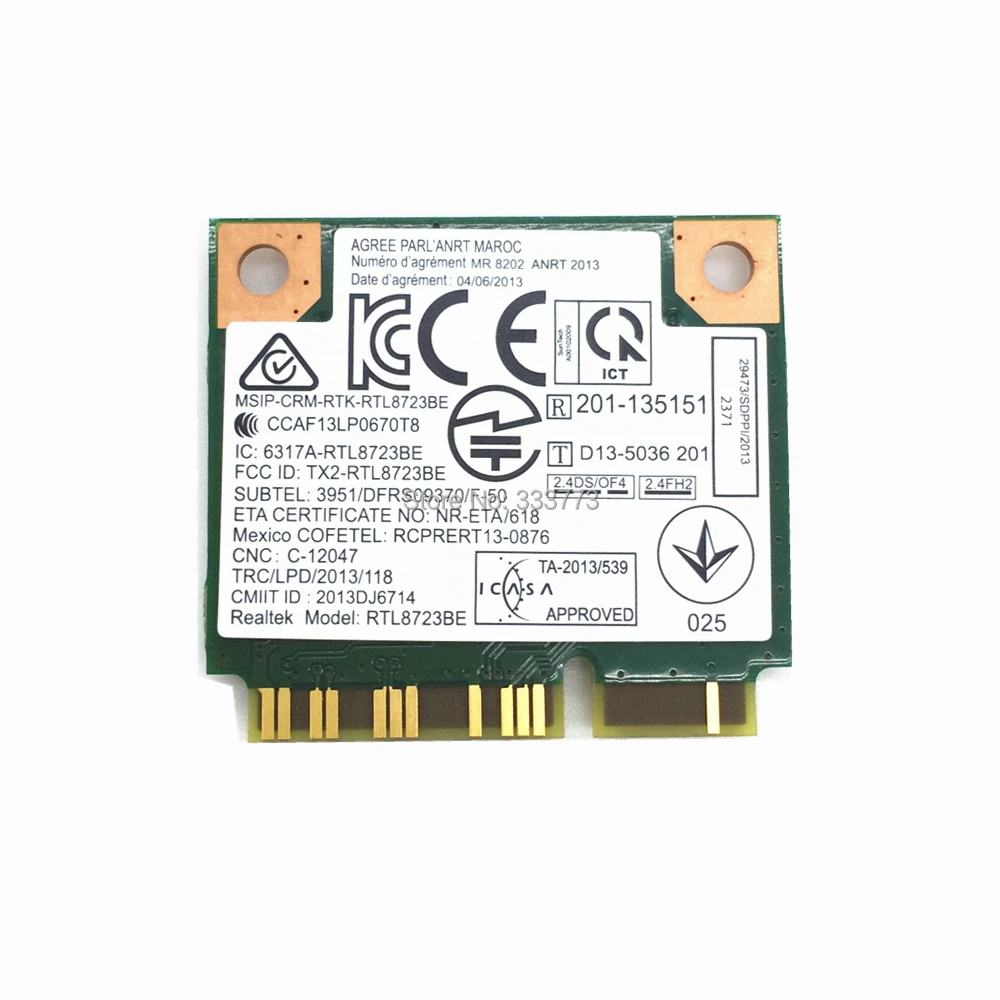Бесплатная доставка Realtek RTL8723BE Mini PCI-E Wifi подходит для беспроводной карты Bluetooth 4 0