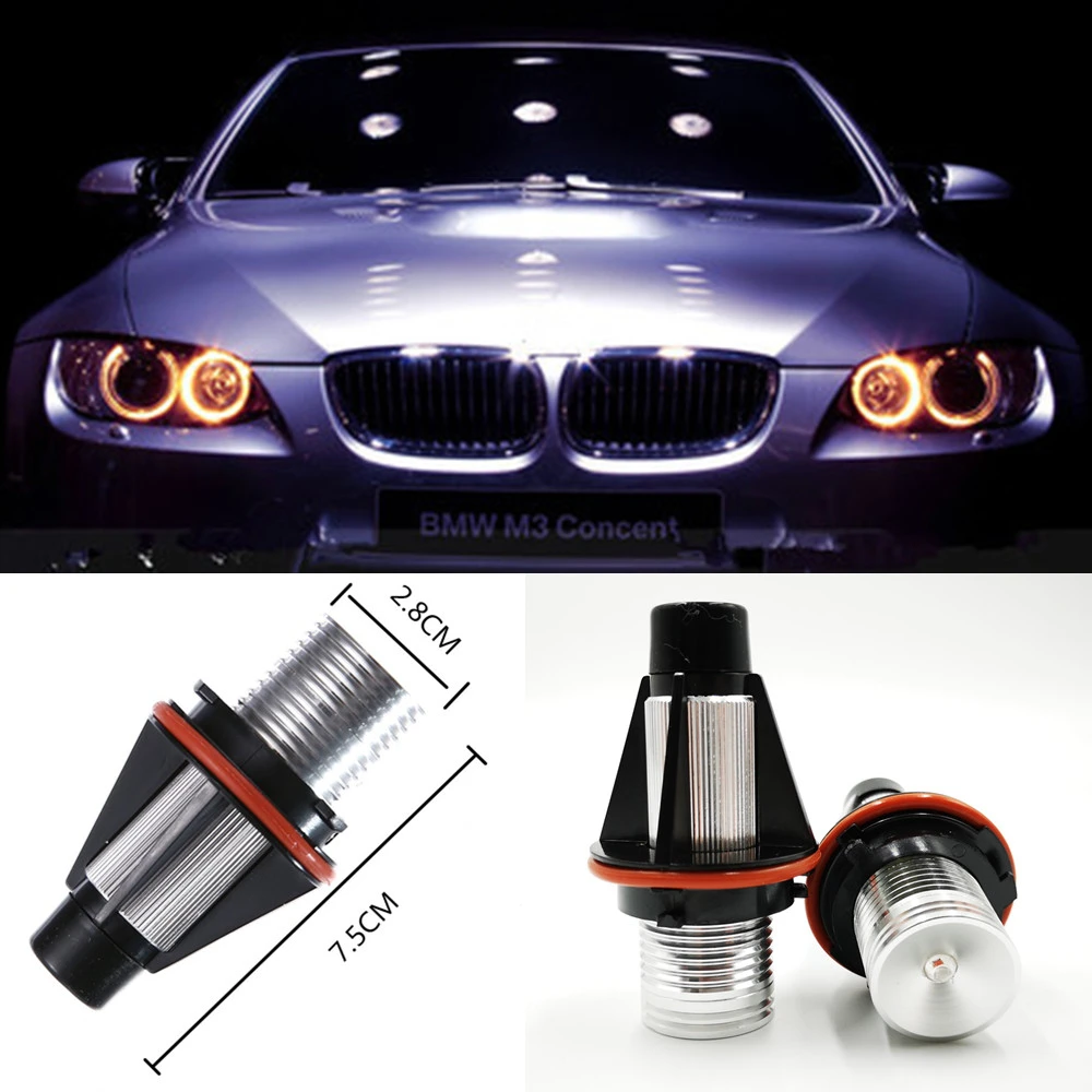 2 шт. Автомобильные светодиодные лампы ангельские глазки для BMW E39 E53 E60 E61 E63 E64 E65 E66