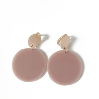 sweet round resin elegant party holiday clip earring