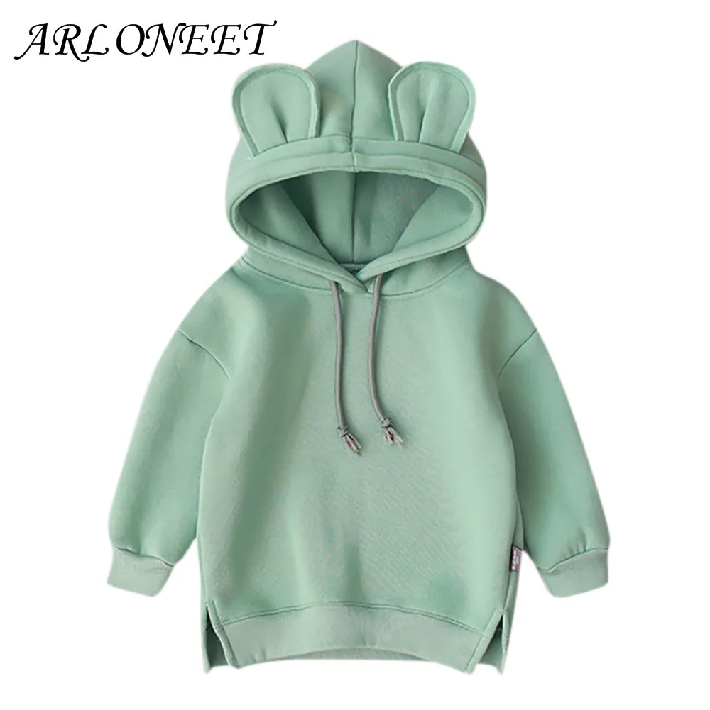 

2018 New Arrival Baby Girls Solid Sweatshirts Winter Spring Autumn Child hoodies long sleeves sweater kids T-shirt clothes 50#