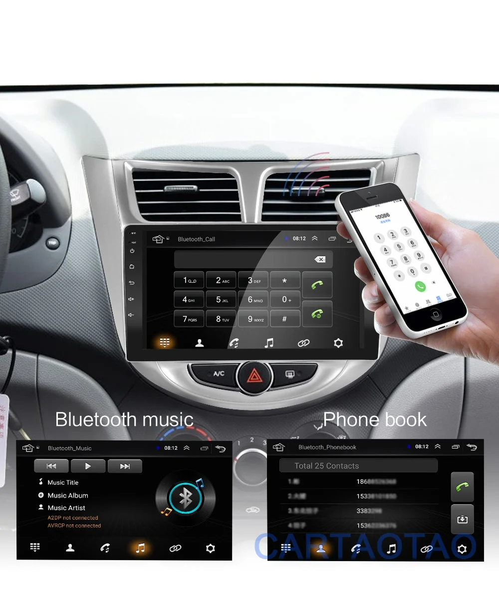 2G+ 32G " 2din Android 8,1 GO автомобильный dvd-плеер для Hyundai Solaris Accent Verna 2010- автомобильный Радио gps навигация wifi плеер