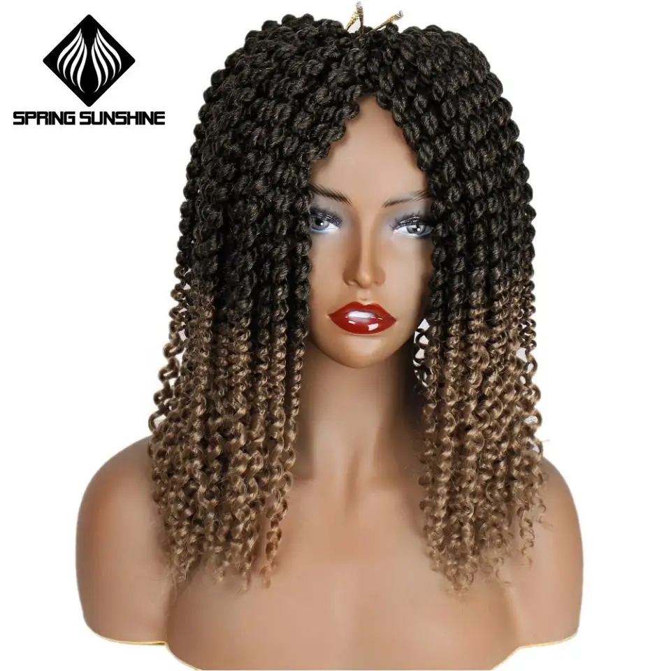 Marley Braids Ombre Hair Crochet Braid Synthetic Braiding Hair Extensions Braids Curly Crochet Hair Women Locs Twist
