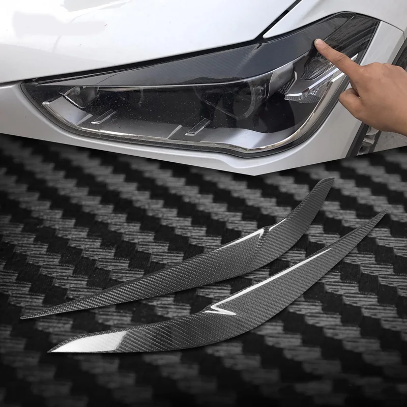 Наклейка для передней фары из углеродного волокна BMW X1 2016|Наклейки на автомобиль|