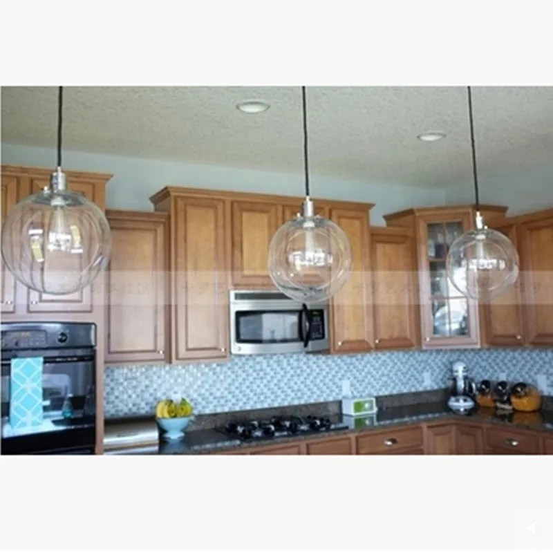 Современная светодиодная Подвесная лампа для кухни минималистичный прозрачный