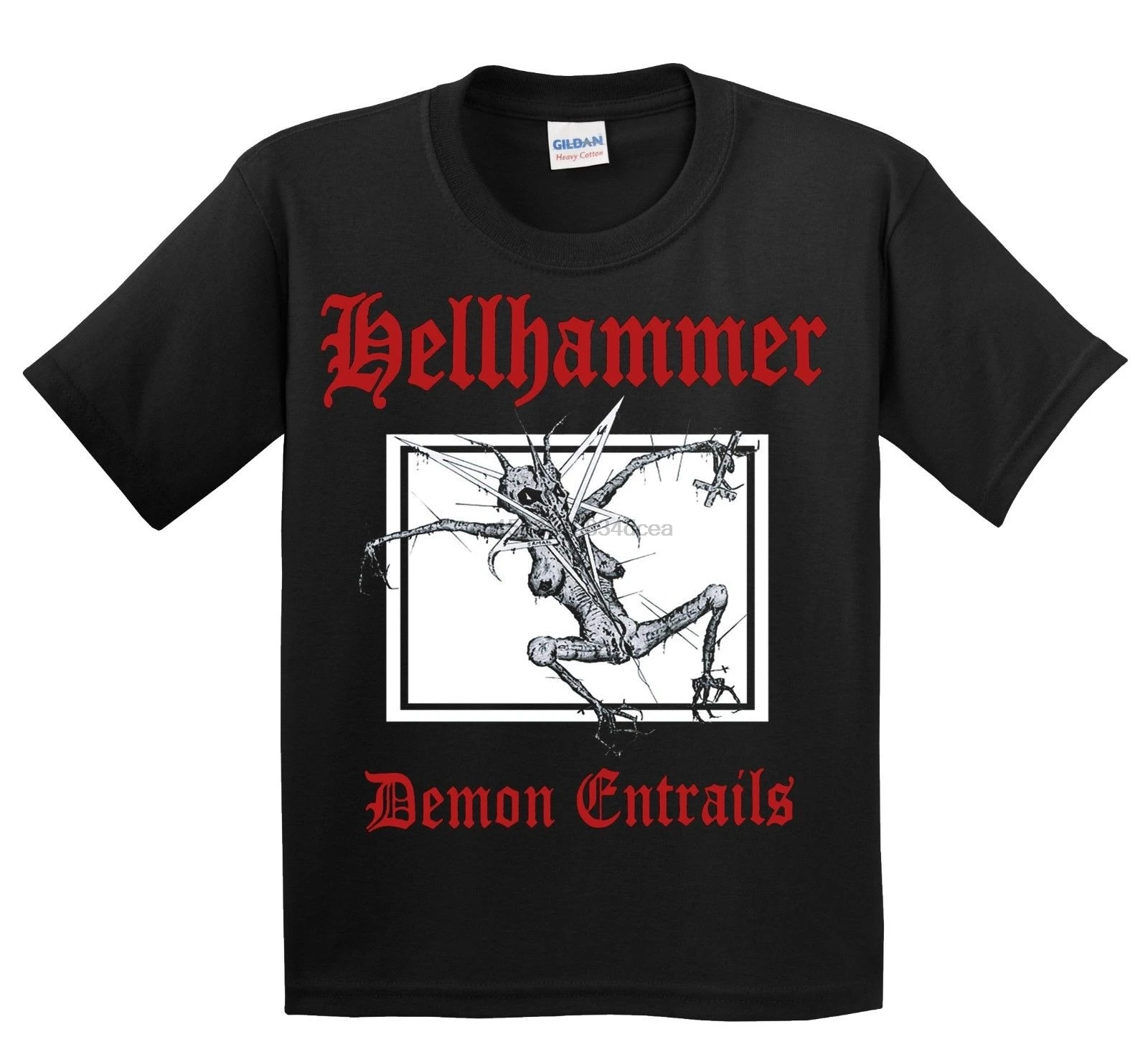 Футболка Hellhammer Demon Entrails Death Metal черная футболка с коротким рукавом принтом во