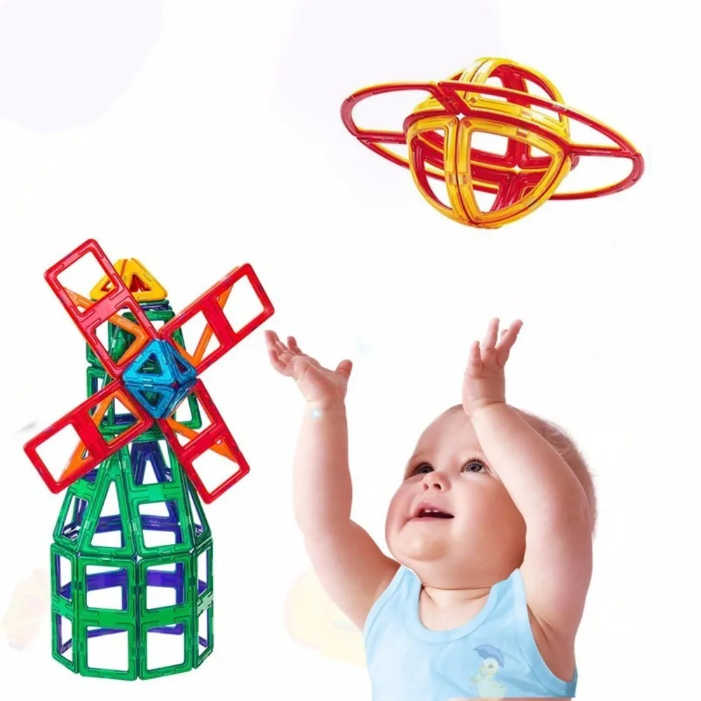 137 шт. большой Размеры Магнитный конструктор Набор модель и строительство