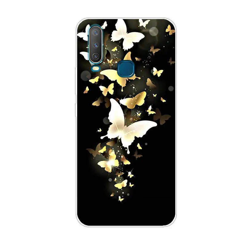 Силиконовый чехол для телефона Vivo Y17 Мягкие Мультяшные из ТПУ телефонов КРЫШКА