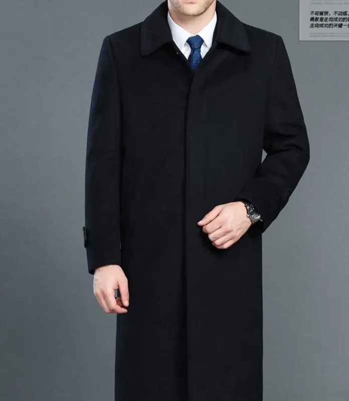 M-4XL лидер продаж зимняя мужская новая модная одежда для отдыха пальто выше колена