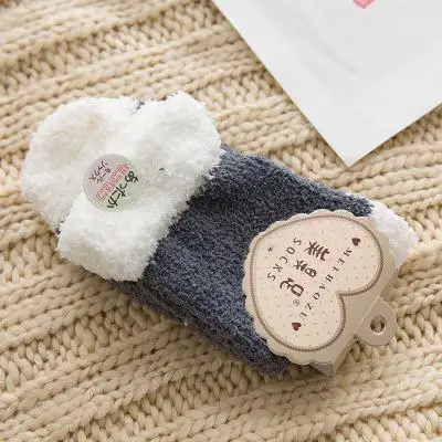 Kawaii/рождественские носки яркие бархатные носки-тапочки кораллового цвета модные хлопковые забавные теплые носки для зимы для женщин и девочек, милые носки, Meias - Цвет: 5