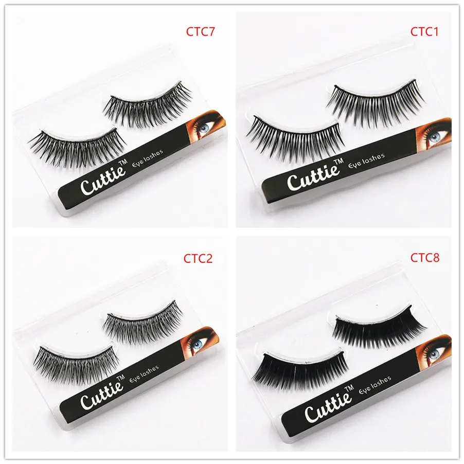 New 1 Pair Thick Cross False Eyelashes Korea Natural Nude Makeup Long Mink Handmake Eye Lashes Kit Gift #CTC4 | Красота и здоровье