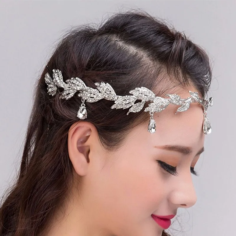 Свадебный аксессуар для волос женская круглая тиара и корона с передней частью